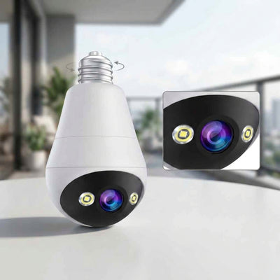 Lenovo E27 1080P Bulb Wi-Fi Security Camera – Color Night Vision, Auto Tracking, Smart Home Surveillance & Baby Monitor