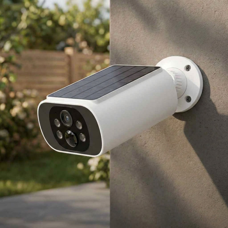 Alevio 2.5K Outdoor Solar Wi-Fi Security Camera – Wireless PIR Motion Light, AI Detection & Color Night Vision Battery Cam