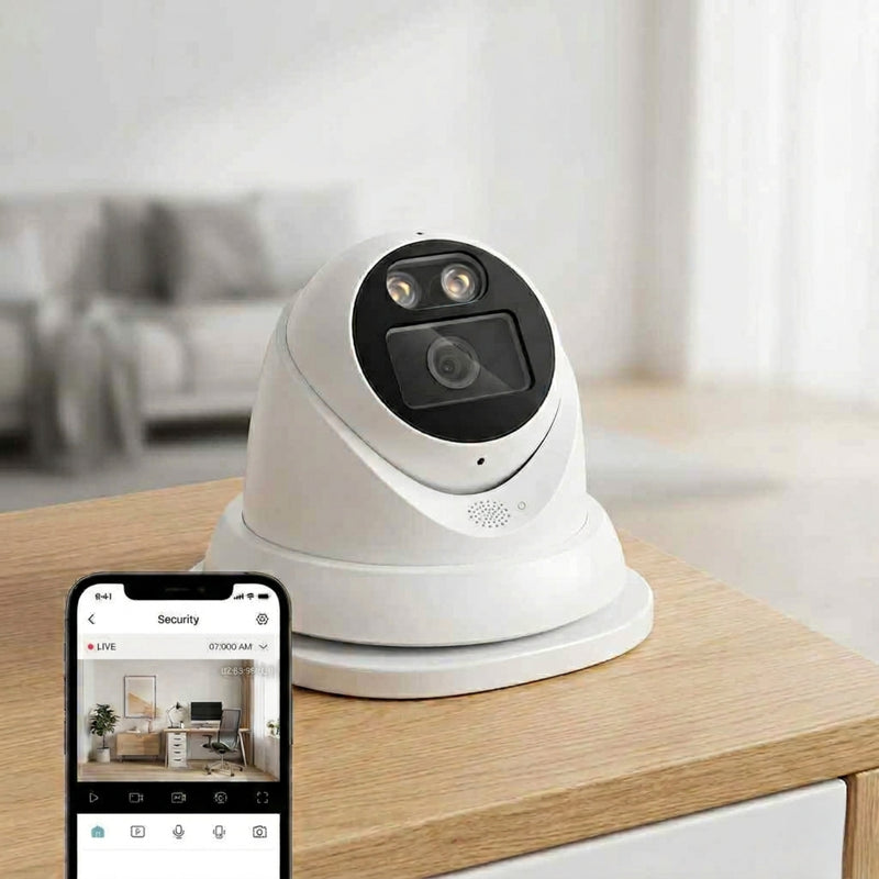 4K 8MP AI Outdoor PoE IP Camera – H.265 ONVIF Wide-Angle 2.8mm Bullet CCTV with Audio & Color Night Vision