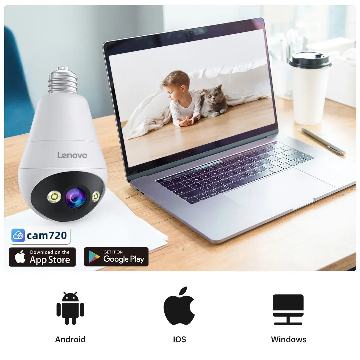 360° WiFi Bulb Camera – HD Wireless Light Socket Security Camera with Night Vision & Motion Detection - AEGIS SECURITY
