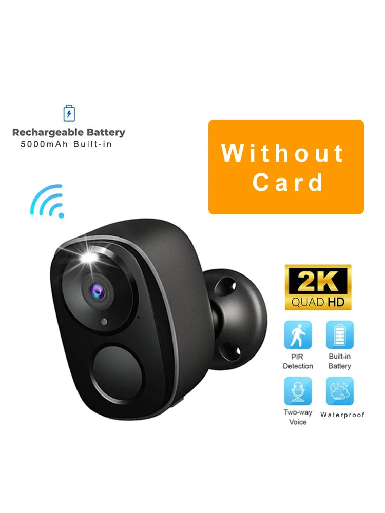 Wireless Outdoor Security Camera 2K | Battery Powered WiFi CCTV with AI Motion Detection, Color Night Vision & Siren | Water-Resistant IP66 Home Surveillance - AEGIS SECURITY