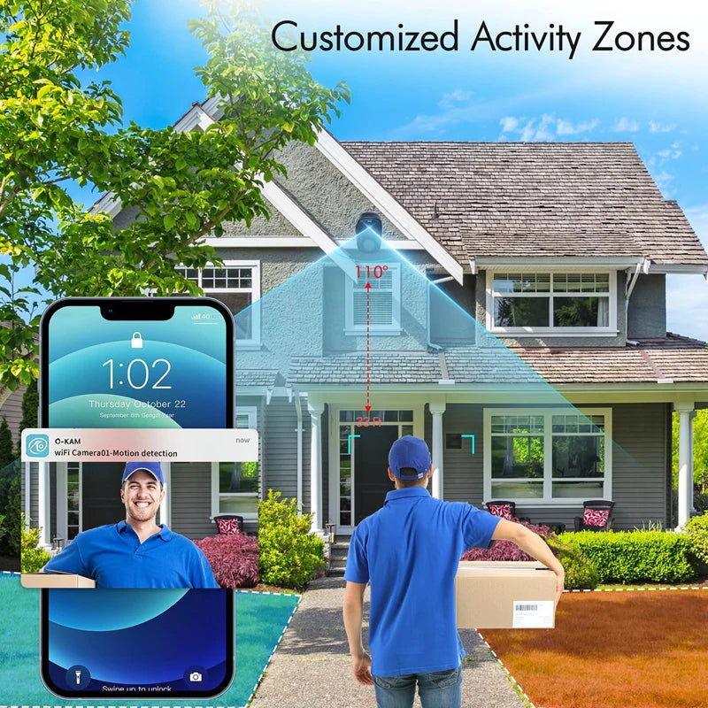 Wireless Outdoor Security Camera 2K | Battery Powered WiFi CCTV with AI Motion Detection, Color Night Vision & Siren | Water-Resistant IP66 Home Surveillance - AEGIS SECURITY