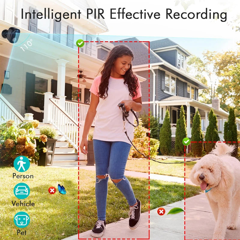Wireless Outdoor Security Camera 2K | Battery Powered WiFi CCTV with AI Motion Detection, Color Night Vision & Siren | Water-Resistant IP66 Home Surveillance - AEGIS SECURITY