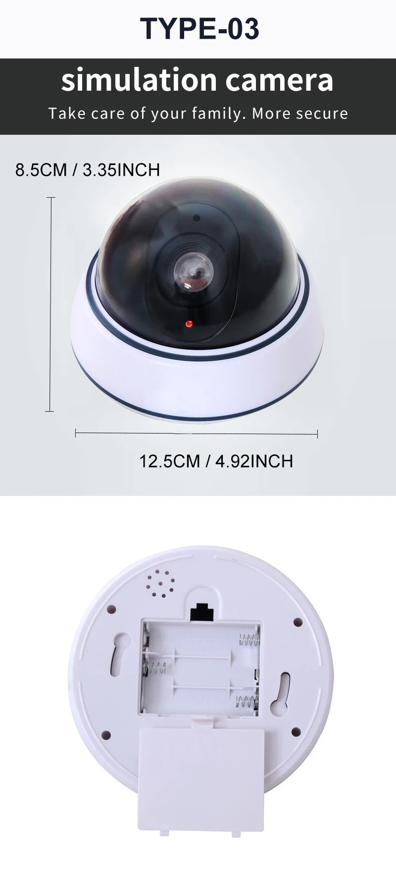 1Pec Dummy Security Camera – Fake Surveillance Camera with Motion Sensor Look, Outdoor & Indoor Deterrent - AEGIS SECURITY