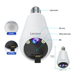 360° WiFi Bulb Camera – HD Wireless Light Socket Security Camera with Night Vision & Motion Detection - AEGIS SECURITY