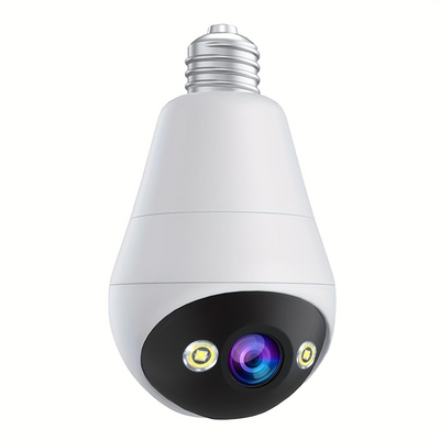 360° WiFi Bulb Camera – HD Wireless Light Socket Security Camera with Night Vision & Motion Detection - AEGIS SECURITY